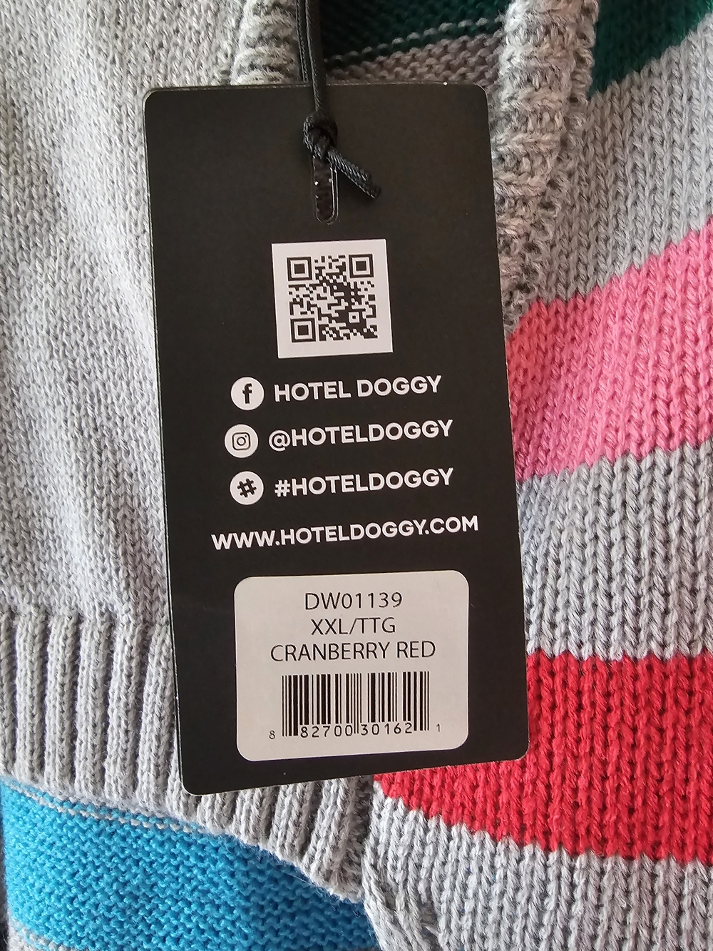 Dogs Gray Striped Turtleneck Sweater - Multicolor Stripes - Picture 5 of 5